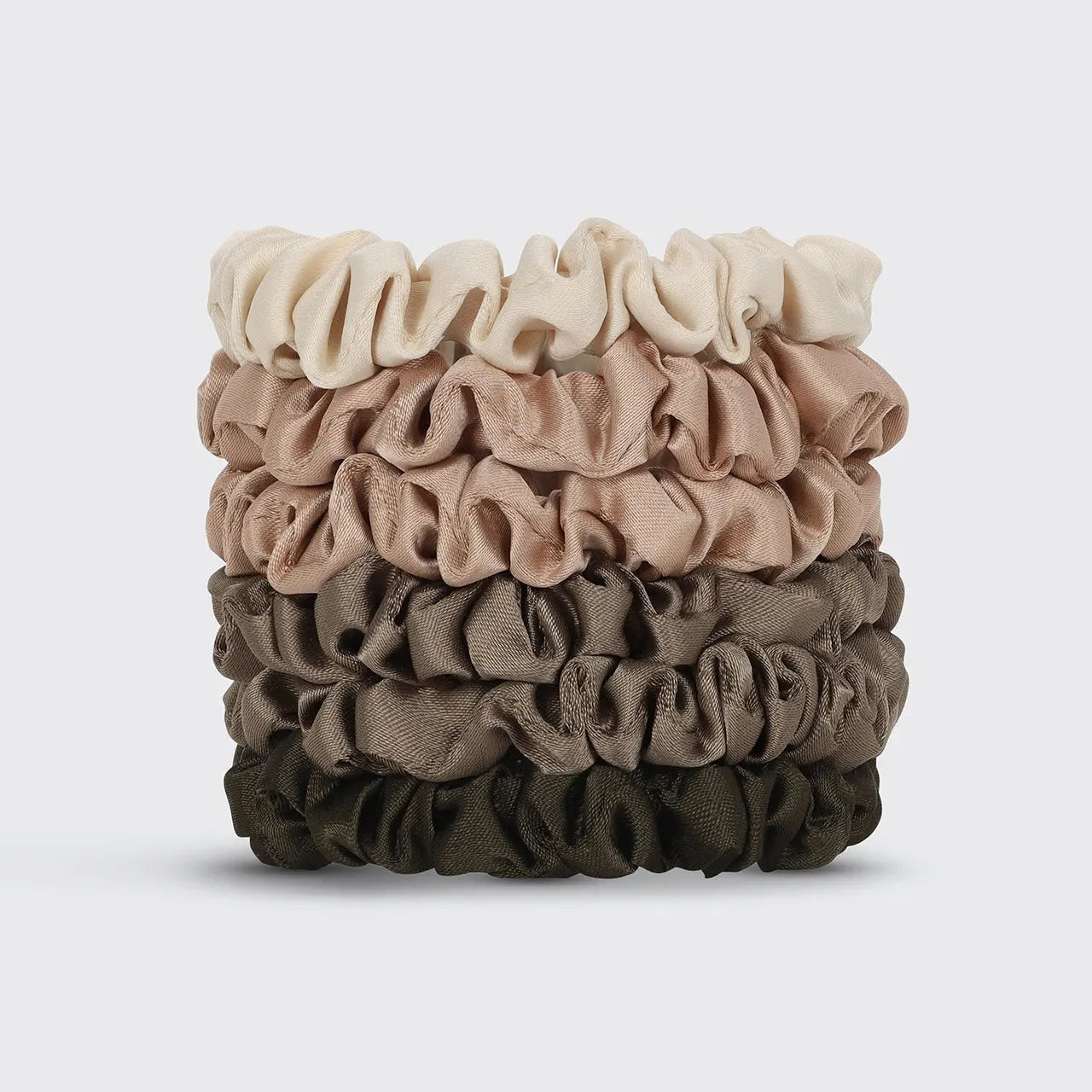 /KITSCH/ Ultra Petite Satin Scrunchies 6pc